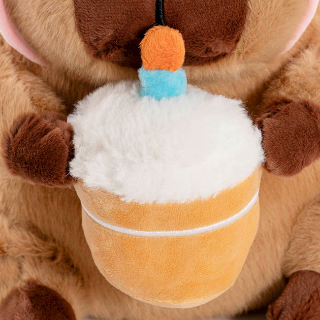 Capybara w Cupcake & Unicorn Hat Plush Toy Brown (25cmST)
