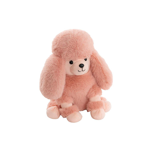 Poodle Posh Plush Soft Toy Dusty Pink (25cmST)