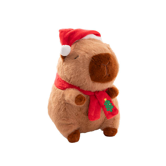 Christmas Capybara George Plush Toy Brown (22cmST)