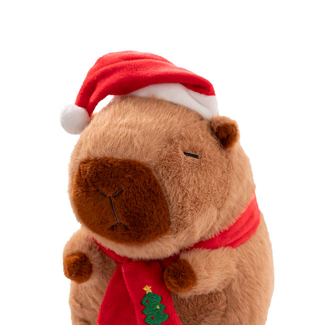 Christmas Capybara George Plush Toy Brown (22cmST)