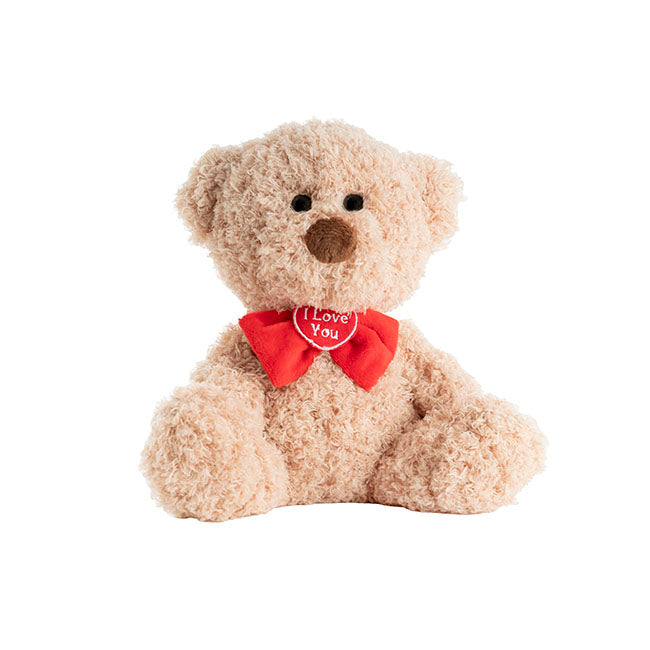 Mr Teddy Bear w Red Bow Brown (20cmST)