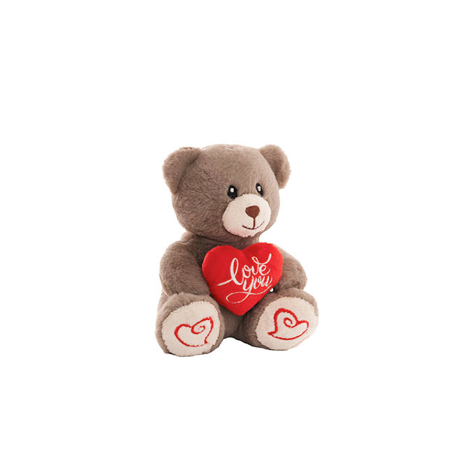 Mini Teddy Bear Alfie w Love You Heart Chocolate (14cmST)