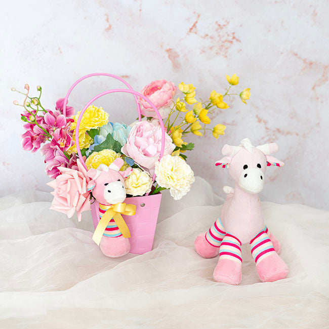 Thomas Giraffe Hand Rattle Pink Multi (15cmHT)