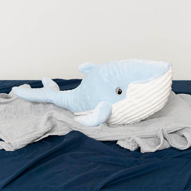 Humpback Whale Splash Plush Soft Toy Soft Blue (45Lx15cmHT)