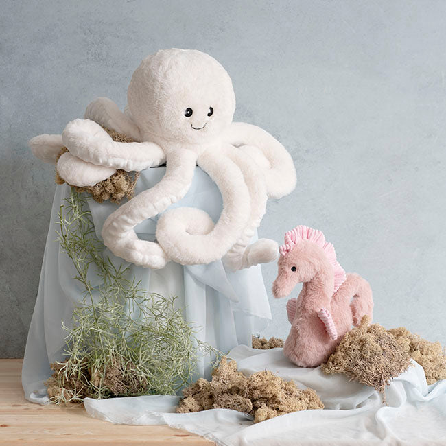 Octopus Sally Plush Soft Toy Cream (25cmST)