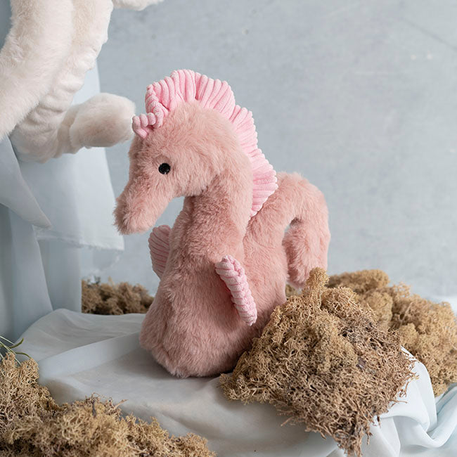 Seahorse Mira Plush Soft Toy Dusty Pink (25cmH)