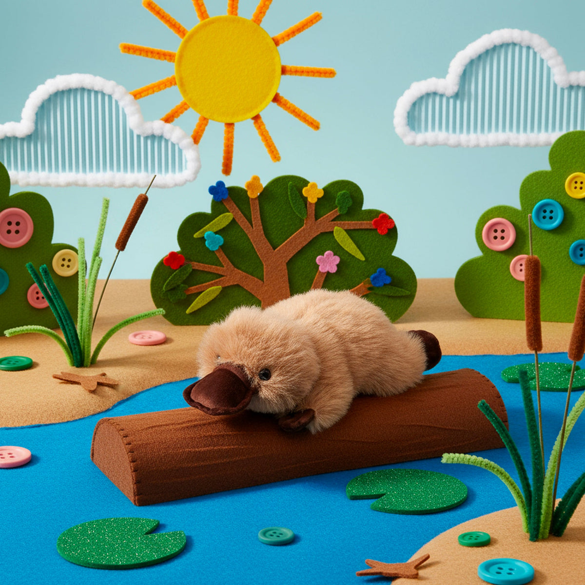 Platypus Penny Plush Soft Toy Brown (32x20cmHT)