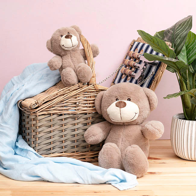 Mr Snuggles Plush Teddy Bear Taupe Brown (15cmST)