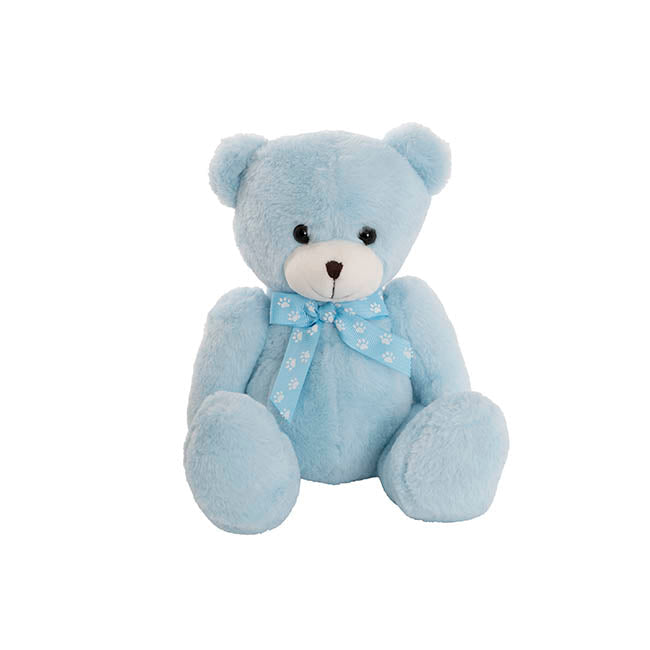 Luca Eco Teddy Bear w Bow Blue (20cm.ST)