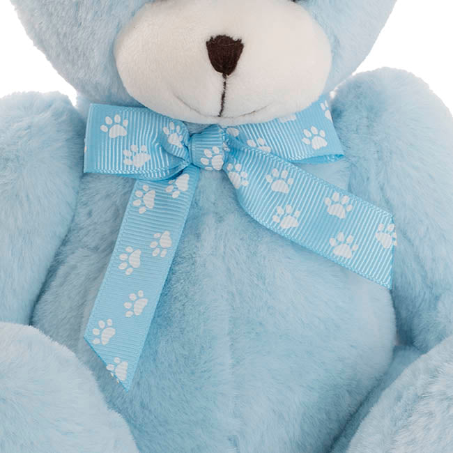 Luca Eco Teddy Bear w Bow Blue (20cm.ST)