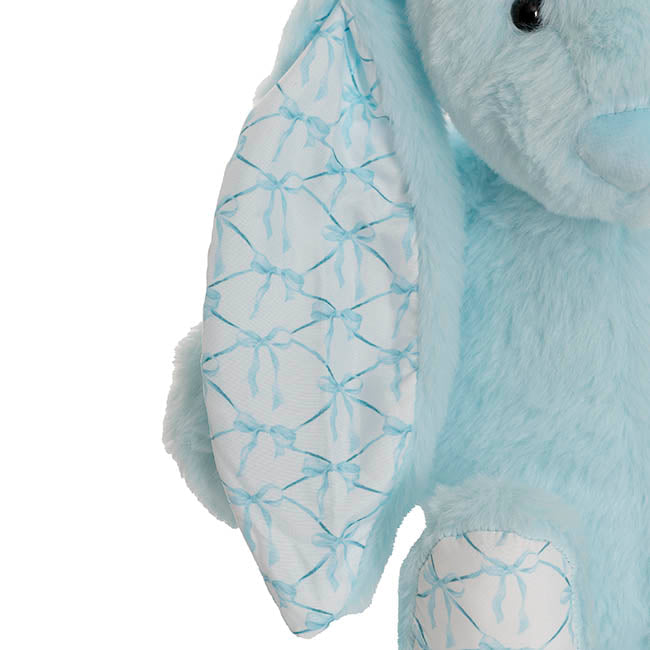 Petals Bunny w Bow Pattern Eco Plush Blue (28cm.ST)