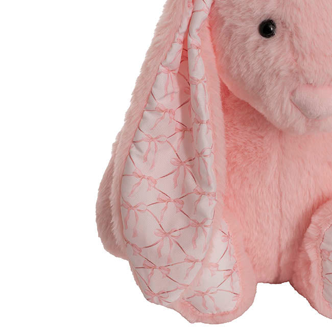 Petals Bunny w Bow Pattern Eco Plush Pink (28cm.ST)