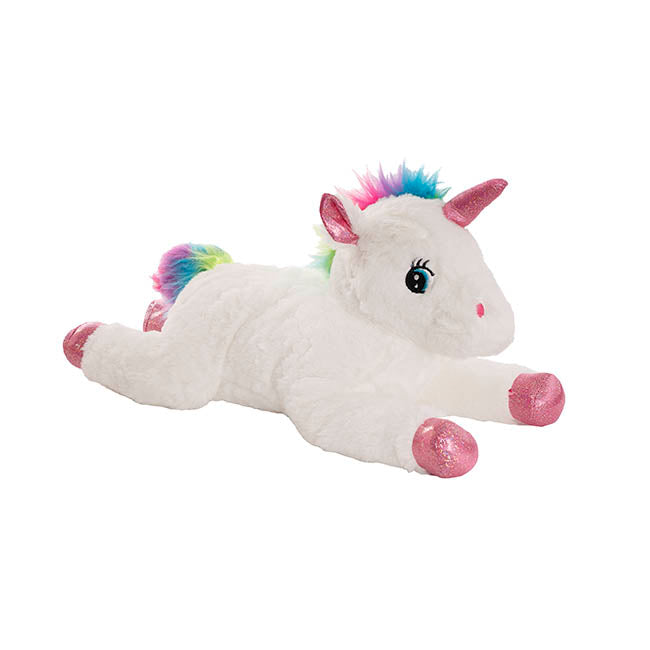 Unicorn Pixie Plush Soft Toy White (40x15x20cmH)