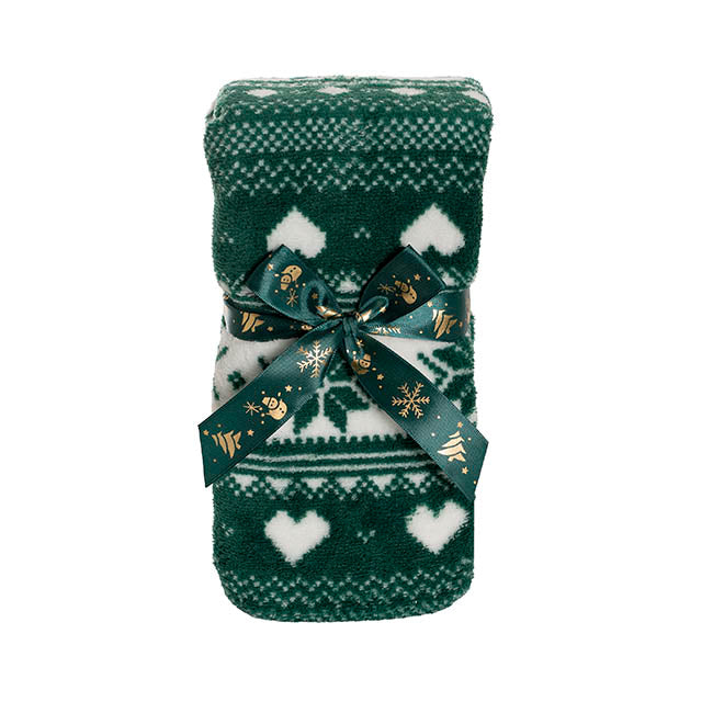 Christmas Tree & Blanket Gift Pack Green (25cmH)
