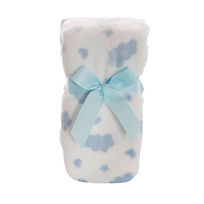 Bunny Flora, Rattle & Blanket Gift Pack Soft Blue (25cmH)