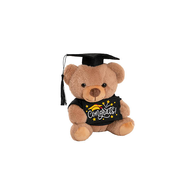 Graduation Teddy Bear Arnold w Congrats Top Brown (15cmST)