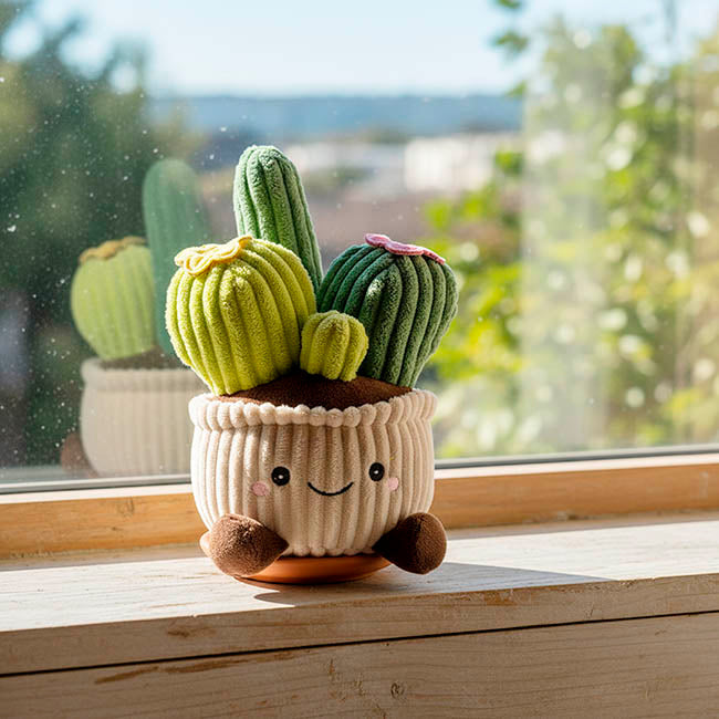 Plush Potted Cactus Soft Toy Green (25cmHT)