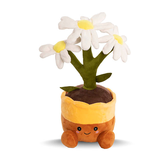 Plush Potted Daisy Soft Toy White (33cmHT)