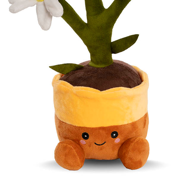 Plush Potted Daisy Soft Toy White (33cmHT)