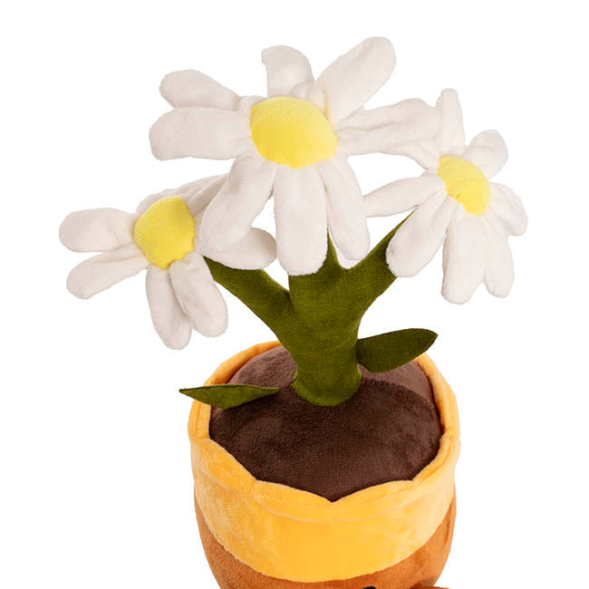 Plush Potted Daisy Soft Toy White (33cmHT)