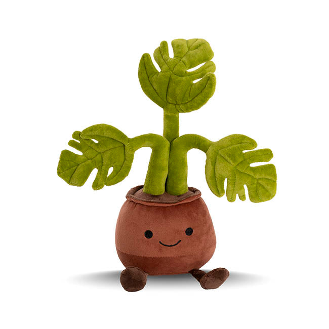 Plush Potted Monstera Soft Toy Green (30cmHT)
