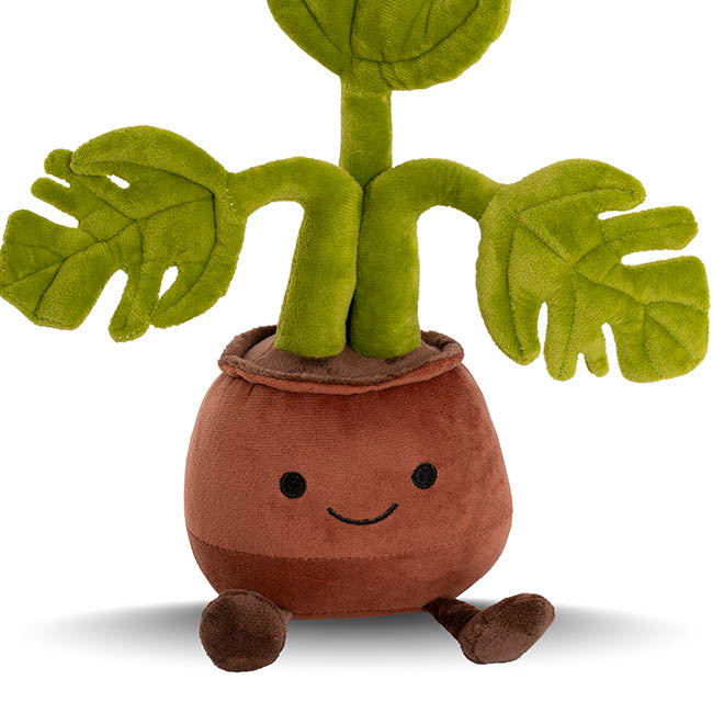 Plush Potted Monstera Soft Toy Green (30cmHT)