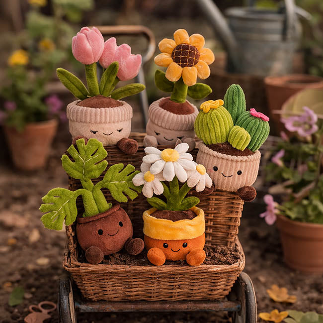 Plush Potted Monstera Soft Toy Green (30cmHT)