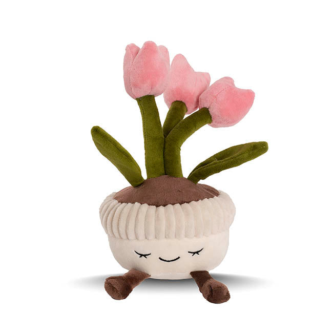 Plush Potted Tulips Soft Toy Soft Pink (25cmHT)