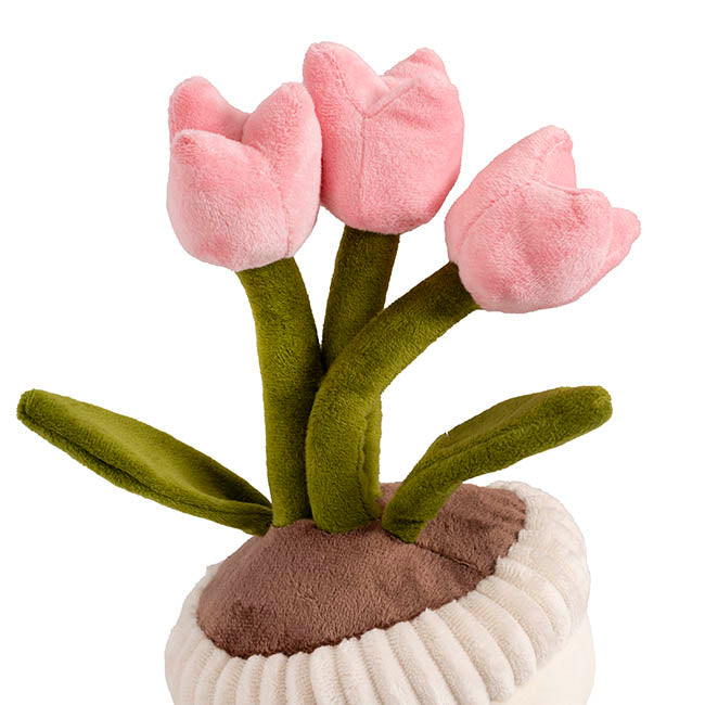 Plush Potted Tulips Soft Toy Soft Pink (25cmHT)