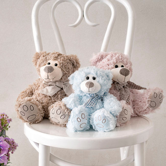 Luke Teddy Bear Baby Blue (20cmH)