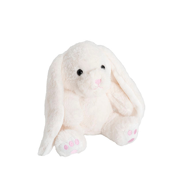 Molly Long Ears Bunny Plush Soft Toy White (21cmH)