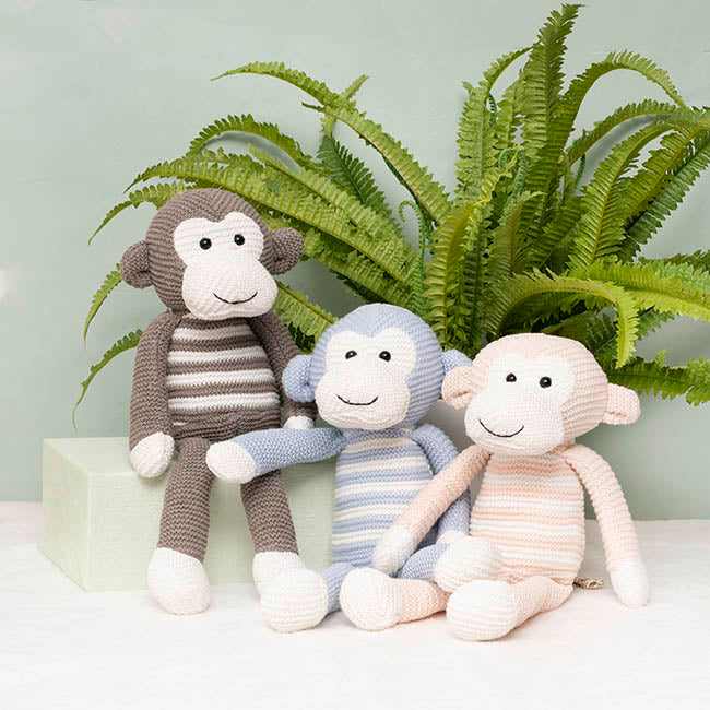 Monkey Louie Plush Soft Toy Brown (40cmHT)