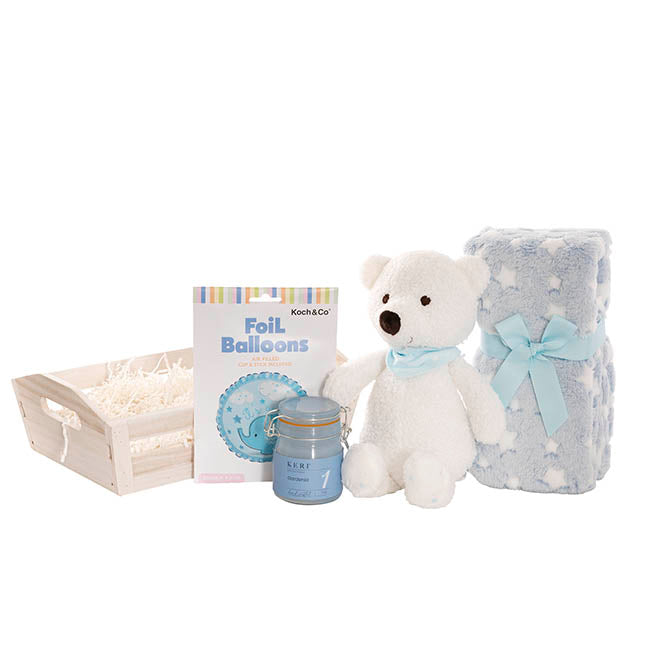 Teddy Bear Wilson w Striped Bow Brown (30cmST)