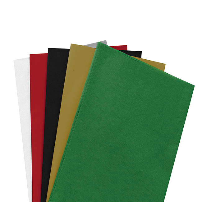 Tissue Paper Mixed Pack 100 17gsm Seasonal (50x75cm)