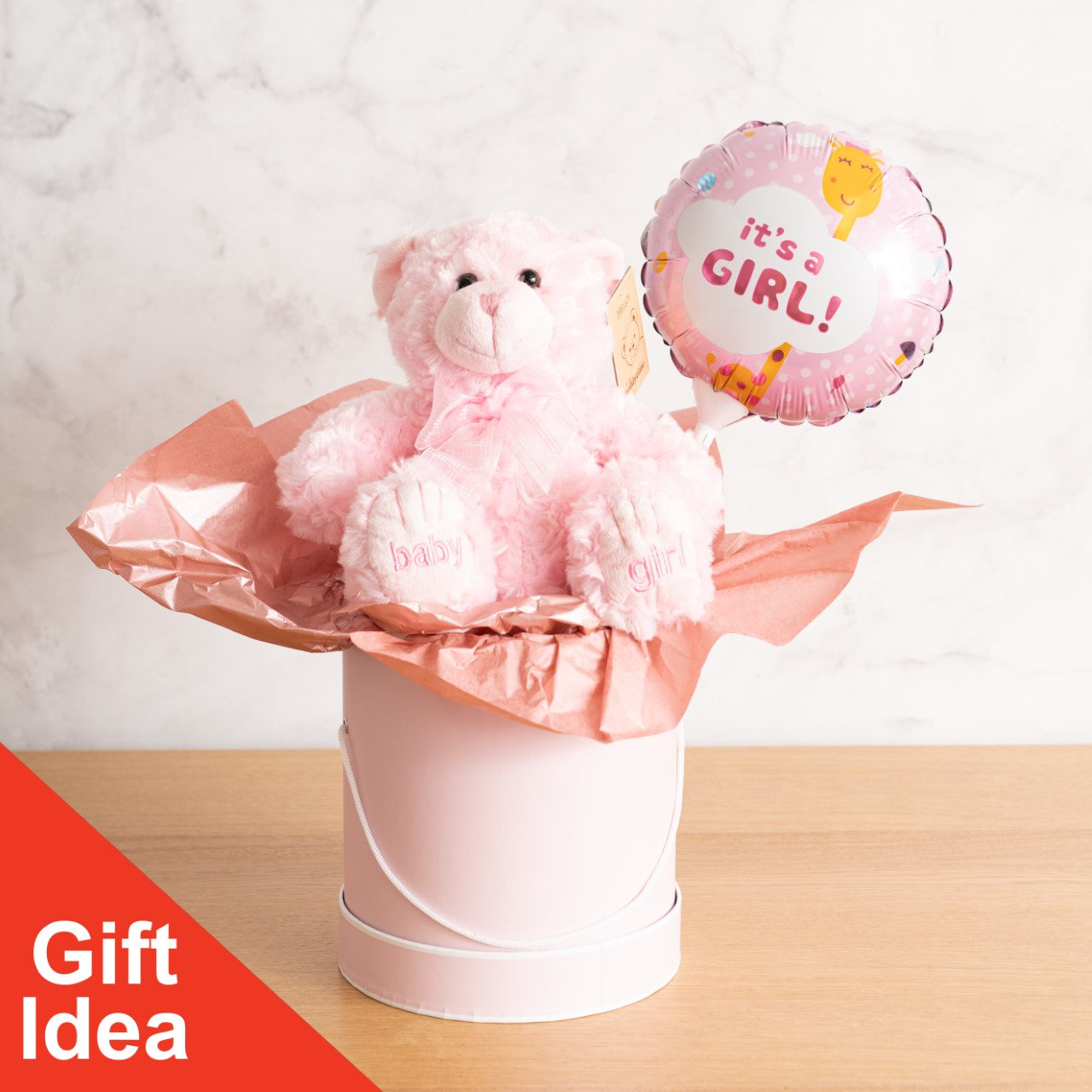 Gift Box Deluxe with Handle Baby Pink