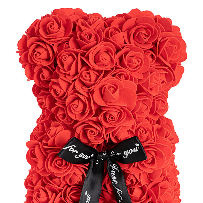 Rose Bear Tiffany Red (25cmH)