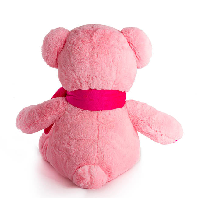 Asher Bear with Scarf Baby Pink (60cmHT)