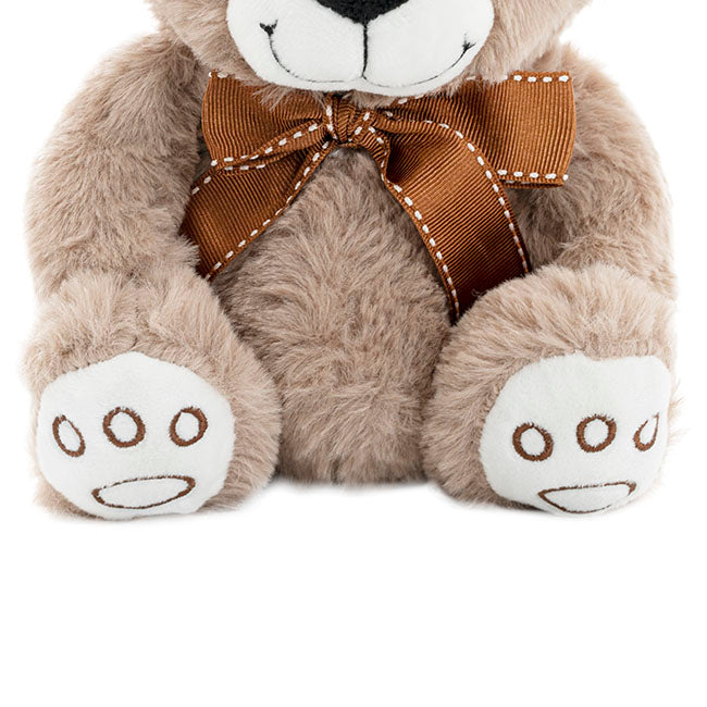 Alec Bear with Bow Brown (19cmST)