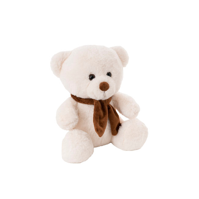 Tobby Bear With Scarf White (20cmST)