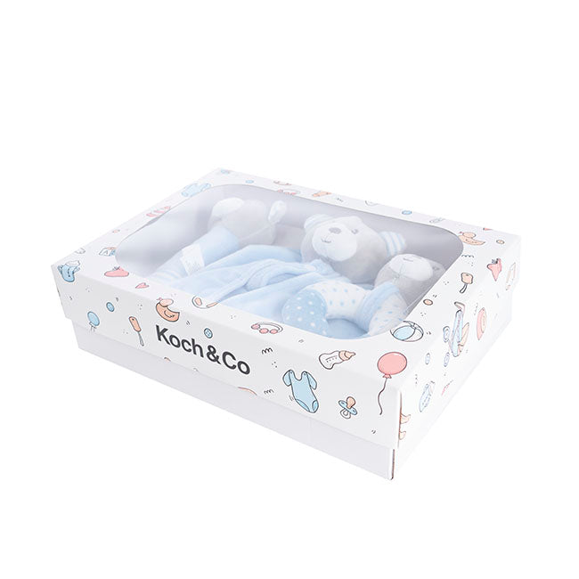 Baby Gift Pack Bear Accessories And Blanket Baby Blue