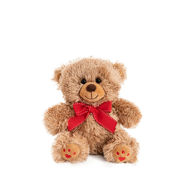 Teddy bear on sale with red bow