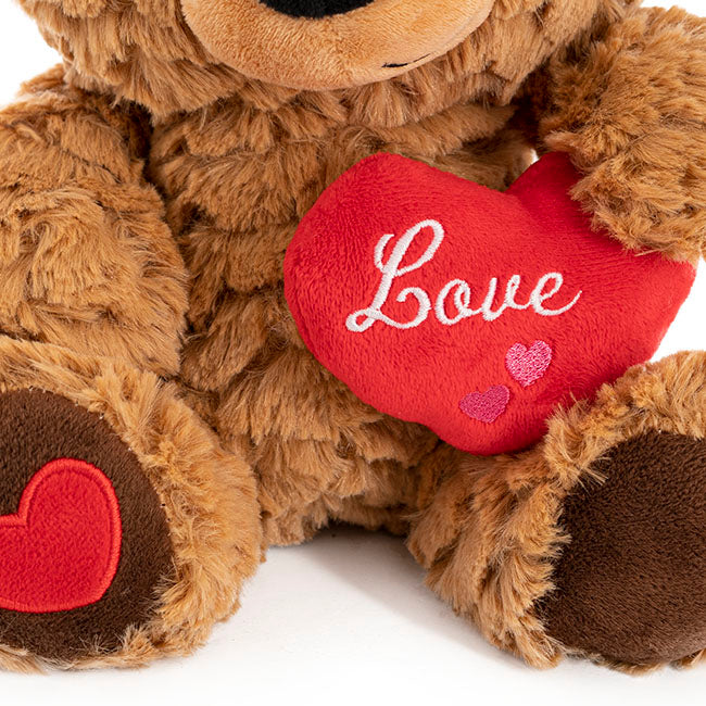 James Bear with Red Heart Brown (24cmST)