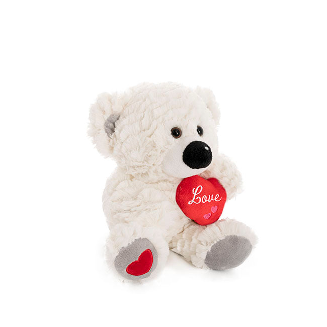 James Bear with Red Heart White (24cmST)