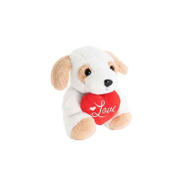 Love Puppy Patches Mini Plush Toy White (14cmST)