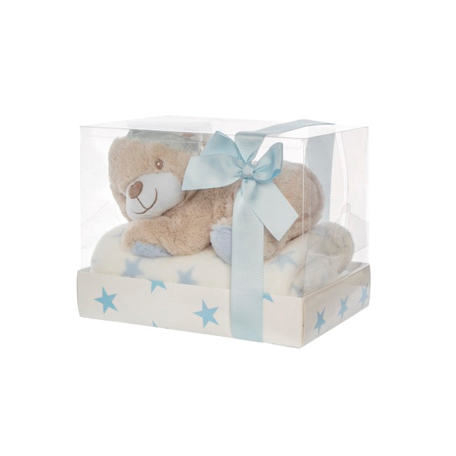 Liam Teddy Bear Gift Pack Blue (22cmHT)