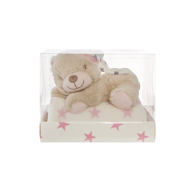 Lily Teddy Bear Gift Pack Pink (22cmHT)