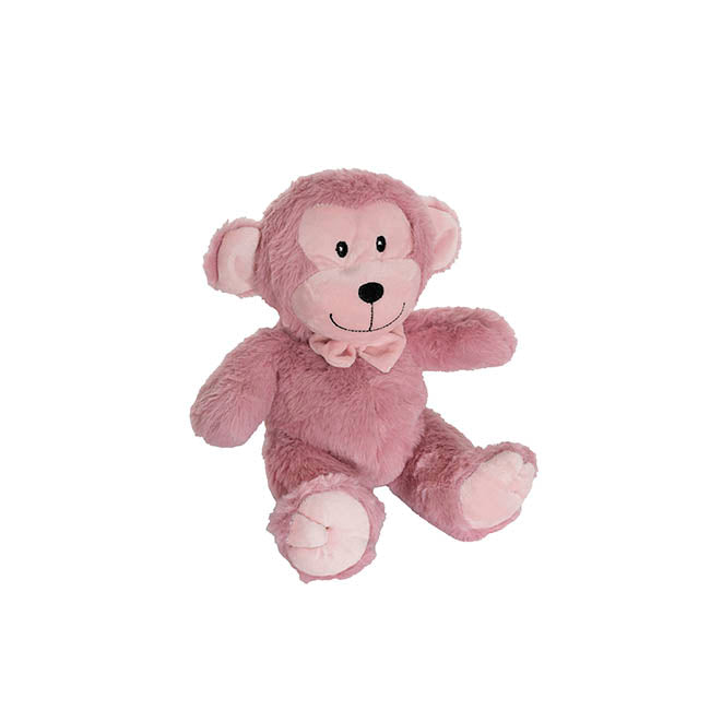 Cheeky Monkey Plush Soft Toy Dusty Pink (20cmST)