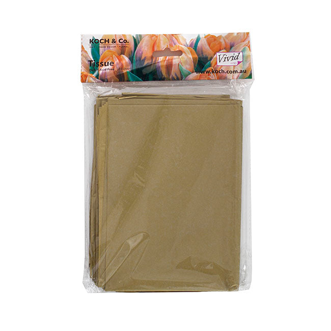 Metallic Tissue Paper Mini Packs 24 17gsm Gold (50x73cm)