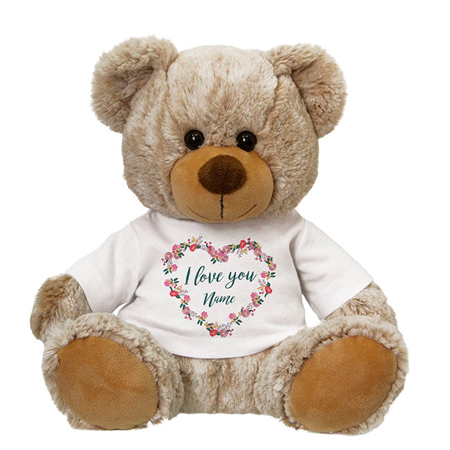 Floral Heart - Oscar Teddy Bear (25cmST)